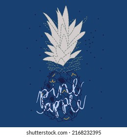 pineapple design template, pineapple with typography