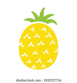 Pineapple design Yellow fruit is refreshing. For decorating work in the summer.