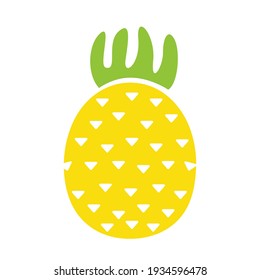 Pineapple design Yellow fruit is refreshing. For decorating work in the summer.