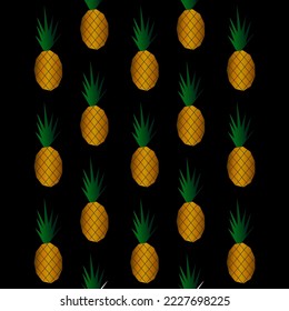 Pineapple  digital vector art poster