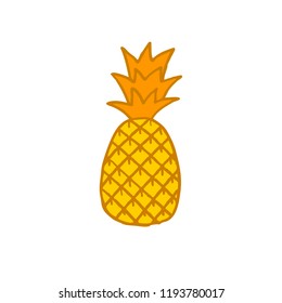 pineapple doodle icon
