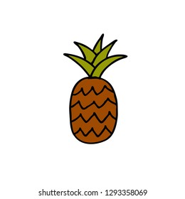 pineapple doodle icon