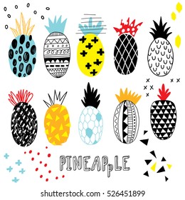 pineapple doodle set