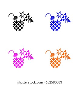 pineapple drink. Tropical drink