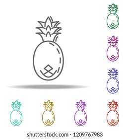 a pineapple dusk icon. Elements of Summer holiday & Travel in multi color style icons. Simple icon for websites, web design, mobile app, info graphics