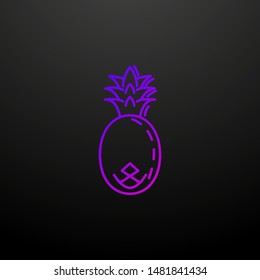 A pineapple dusk style nolan icon. Elements of summer holiday and travel set. Simple icon for websites, web design, mobile app, info graphics