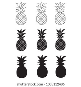 Pineapple fashion vector illustration icon.