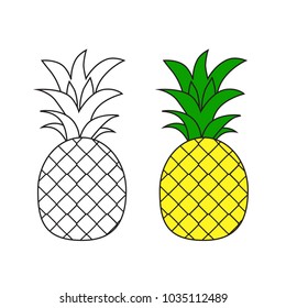 Pineapple fashion vector illustration icon.