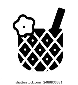 pineapple in flat design style