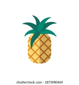 Pineapple flat icon. Color simple element from summer tourism collection. Creative Pineapple icon for web design, templates, infographics and more