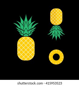 Pineapple in flat style