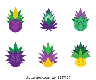 a pineapple flower icon with a spiky purple bloom
