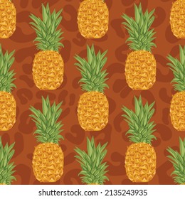 diseño transparente de piña y flores 