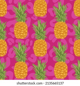 diseño transparente de piña y flores 