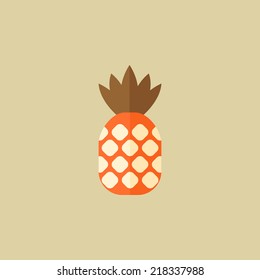 Pineapple. Food Flat Icon