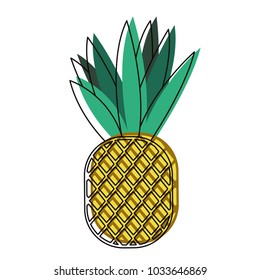 pineapple fresh fruit icon