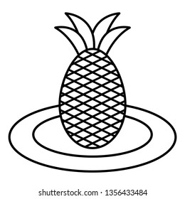 pineapple fresh fruit icon