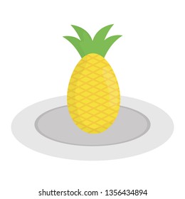 pineapple fresh fruit icon