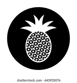 pineapple fresh fruit icon