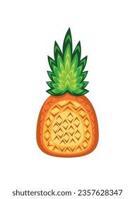pineapple fresh fruit icon isolated