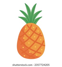 pineapple fresh fruit icon isolated
