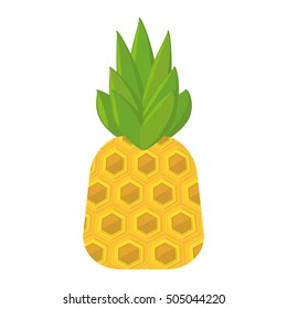 pineapple fresh fruit isolated icon vector illustration design
