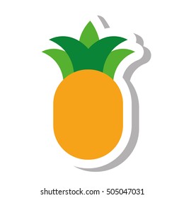 pineapple fresh fruit isolated icon vector illustration design
