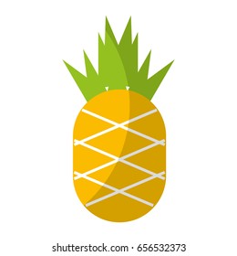 pineapple fresh fruit isolated icon
