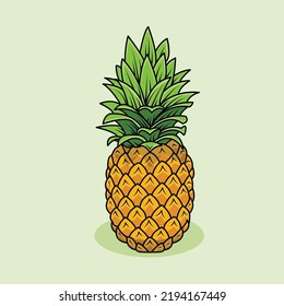 Ananas ist ein frisches Obst, das oft als Eissuppe für Indonesier verwendet wird