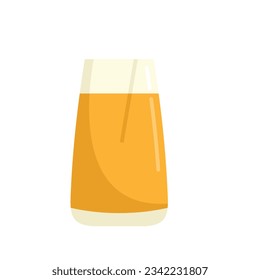 Pineapple fresh juice icon. Flat illustration of Pineapple fresh juice vector icon for web design isolated