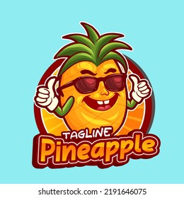 pineapple fresh water mascot character 