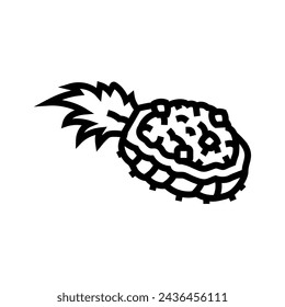 pineapple fried rice thai cuisine line icon vector. pineapple fried rice thai cuisine sign. isolated contour symbol black illustration