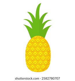 pineapple frui t vector. pineapple fruit vector collection. pineapple fruit illustration in flat style. fresh summer fruit.