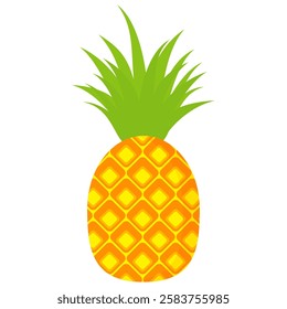 pineapple frui t vector. pineapple fruit vector collection. pineapple fruit illustration in flat style. fresh summer fruit.