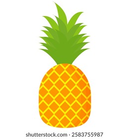 pineapple frui t vector. pineapple fruit vector collection. pineapple fruit illustration in flat style. fresh summer fruit.