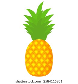 pineapple frui t vector. pineapple fruit vector collection. pineapple fruit illustration in flat style. fresh summer fruit.