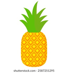 pineapple frui t vector. pineapple fruit vector collection. pineapple fruit illustration in flat style. fresh summer fruit.