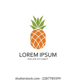 Pineapple Fruit Abstract Design Vector Illustration. Pineapple Fruit Creative Logo Icon.