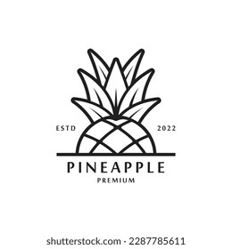 Pineapple Fruit Abstract Design Vector Illustration. Pineapple Fruit Creative Logo Icon.