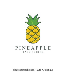 Pineapple Fruit Abstract Design Vector Illustration. Pineapple Fruit Creative Logo Icon.