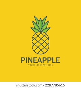 Pineapple Fruit Abstract Design Vector Illustration. Pineapple Fruit Creative Logo Icon.