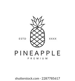 Pineapple Fruit Abstract Design Vector Illustration. Pineapple Fruit Creative Logo Icon.