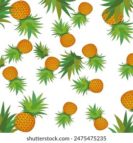 pineapple fruit background. pineapple fruit vector in flat style. fresh summer fruit.