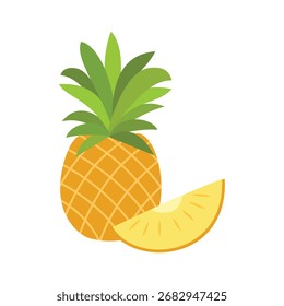 Elemento de diseño de dibujos animados de fruta de piña