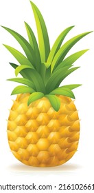 A pineapple fruit cartoon emoticon icon