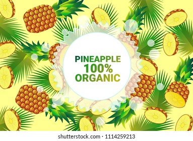 rollo de color de la fruta de la piña espacio de la copia del círculo orgánico sobre frutas frescas fondo de estilo de vida saludable o concepto de dieta
