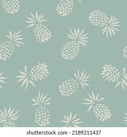 pineapple fruit design - seamless vector repeat pattern, use it for wrappings, fabric, packaging and other print and design projects