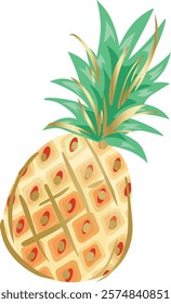  Pineapple fruit design, Vector illustration