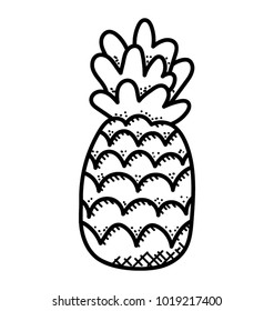 
Pineapple, fruit doodle icon
