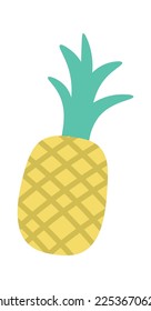 Ananas Früchte flach Symbol Geschmackssaft. Vektorgrafik